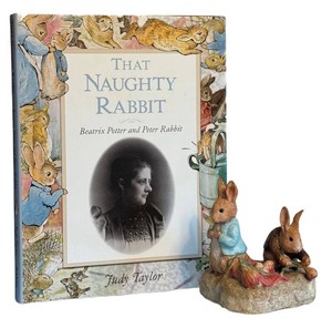 Peter Rabbit Figurine & Book Set Beatrix Potter That Naughty Rabbit