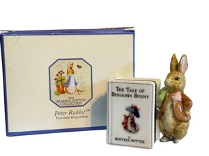 Collectible Beatrix Potter Peter Rabbit Porcelain Hinged Box