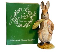 Vintage Ceramic Rabbit Figurine Royal Doulton Benjamin Ate a Lettuce Leaf