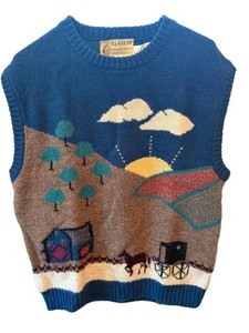 O - Vintage Wool Sweater Vest - Bemidji Woolen Mills Womens XL
