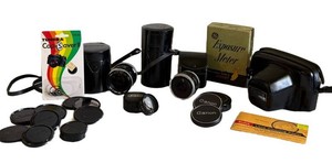 Vintage Camera Lens Accessory Mixed Lot Canon FL 35mm f2.5 Nikon GE Meter
