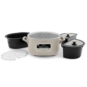 Crock-Pot 8 qt. Oat Milk Slow Cooker with Multicooker and 8 qt. Cooking Pot