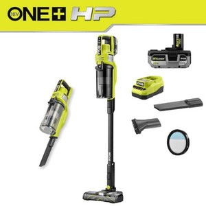 RYOBI ONE+ HP 18V Cordless Pet Stick Vacuum Cleaner Kit with 4.0 Ah HIGH PERFORMANCE Battery, Charger, and Replacement Filter