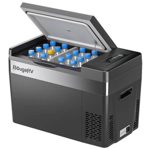 BougeRV 12-Volt Refrigerator 12-V Car Fridge 30 qt. Portable Freezer Compressor Cooler Compressor Freezer 1224V DC 110240V AC