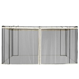 Outsunny Replacement Mesh Mosquito Netting Screen Walls for 10 ft. x 13 ft. Patio Gazebo, 4-Panel Sidewalls with Zippers