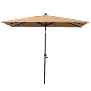 Pellebant 9 ft. x 5 ft. Rectangular Aluminum Market Crank and Tilt Patio Umbrella in Tan