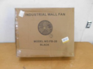 Fjordlyn 20 in. Industrial Wall Mount Fan, High Velocity Oscillating Fan 3-Speed, Indoor Commercial Shop Fan, Black