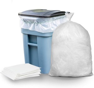 Plasticplace 65 gallon Trash Bags  1.5 Mil  Clear Heavy Duty Garbage Can Liners  50 x 48 (50Count)