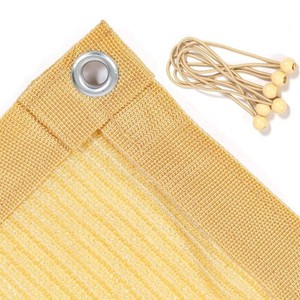 Shatex 10 ft. x 12 ft. 90% Shade Fabric Sun Shade Cloth with Grommets for Pergola Cover Canopy in Black