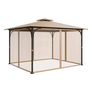 SVOPES Gazebo Netting Replacement, Compatible with 10 x 12 x 7.3 ft. Gazebo, 4-Panel Patio Screen with Double Zipper Closure