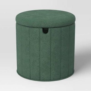 Folding Round Storage Ottoman Green - Room Essentials