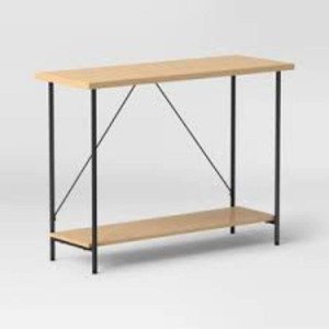 Wood and Metal Console Table Natural - Room Essentials