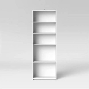 5 Shelf Dorm Bookcase White - Room Essentials