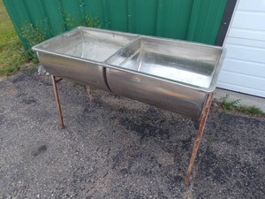 Double Stainless Steel Milk Room Sink