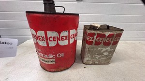 Pair Of Vintage Cenex Oil Cans