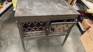 Edison Record Player With Records