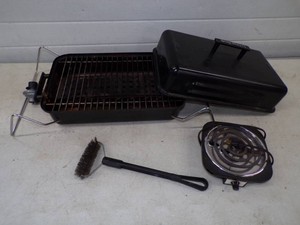 Char Broil Propane Portable Grill, Hot Plate and Grill Brush