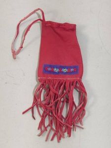Handbeaded Tribal Leather Medicine Bag