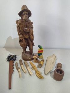 Assorted Wood Carved Artifacts