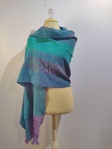 Handwoven Shawl wFringe Edges