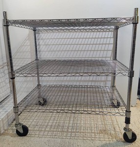 Three Shelf Utility CartStorage on Wheels