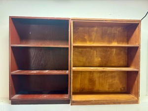 Two Wood Bookshelves