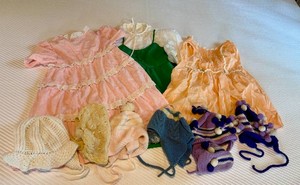 Lot of Vintage Kids Dresses and Winter Hats