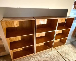 Three 3-shelf Book Shelves