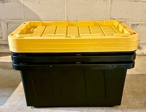 Three 17 Gallon Commander Storage Totes