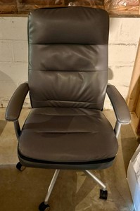 Beautyrest Gray Faux Leather Office Chair