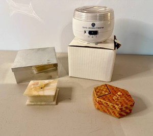 New Sonic Jewelry Cleaner & Asst Trinket Boxes