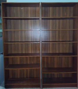 Two Tall Matching Bookcases
