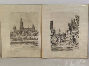 Ulm at the Danube & Dinkelsbuhl Sketches