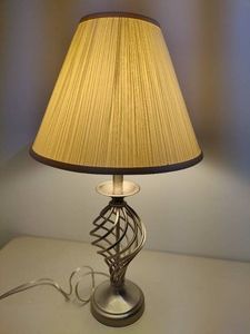 Silver Tone Spiral Lamp
