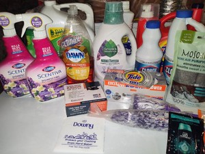 Assorted Cleaning and Laundry Supplies