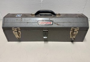 Vintage Craftsman Tombstone Style Metal Toolbox