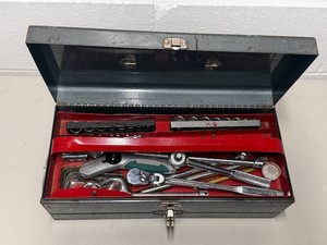 Vintage Dunlap Toolbox and Assorted Tools