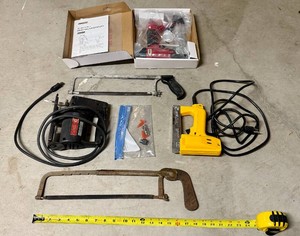 Assorted Saws, Stapler and Brad Nailer