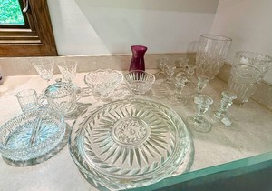 Beautiful Assortment of Crystal and Glass Vases, Bowls and Candleholders