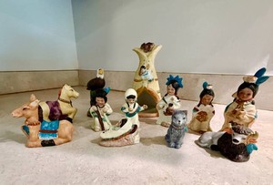 Native American Ceramic Nativity Set