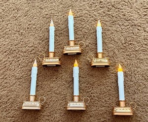 Six LED Flickering Window Flameless Candles