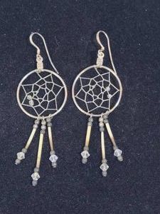 925 Dreamcatcher Pierced Earrings