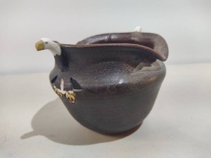 Sleepy Eye Pottery Eagle Head Handled Bowl