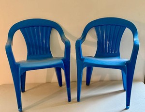 Two Kids Plastic Outdoor Chairs