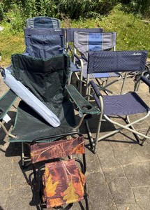 Large Lot of Folding CampingOutdoor Chairs