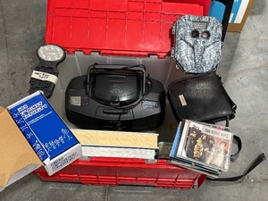 Electronics, CDs, and More in Tote