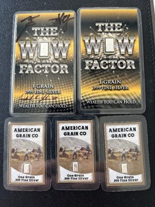 (5) 1 Grain .999 Fine Silver Bars