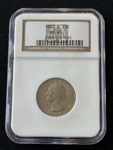 1983-D Washington Quarter NGC MS65