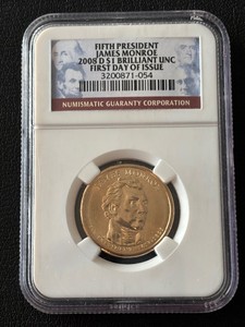 2008-D Monroe Dollar NGC Brilliant Uncirculated