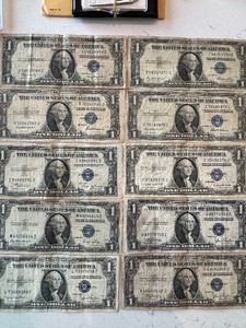 Blue Seal $1 Dollar Silver Certificates